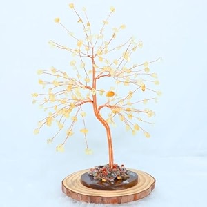 protective black tourmaline tree handmade natural gemstone tree for shielding and grounding energy in home decor crystal tree home decor citrine tree 204 beads