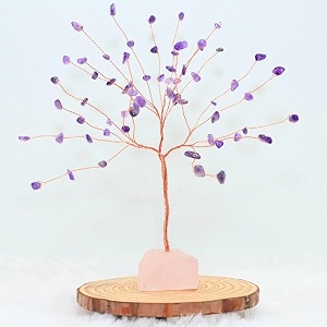protective black tourmaline tree handmade natural gemstone tree for shielding and grounding energy in home decor crystal tree home decor amethyst 63 beads