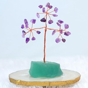 protective black tourmaline handmade natural gemstone tree for shielding and grounding energy in home decor amethyst tree 27 beads