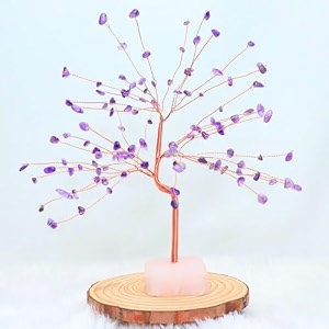 protective black tourmaline tree handmade natural gemstone tree for shielding and grounding energy in home decor crystal tree home decor amethyst 108 beads
