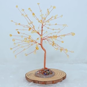 protective black tourmaline tree handmade natural gemstone tree for shielding and grounding energy in home decor crystal tree home decor citrine small tree 108 beads