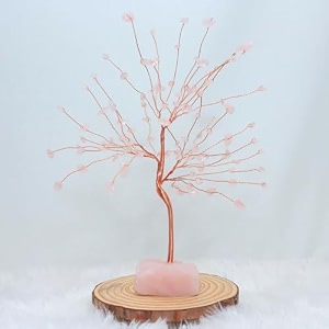protective black tourmaline tree handmade natural gemstone tree for shielding and grounding energy in home decor crystal tree home decor rose quartz 108 beads