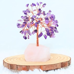 protective black tourmaline tree handmade natural gemstone tree for shielding and grounding energy in home decor crystal tree home decor amethyst tree with rq 108 beads