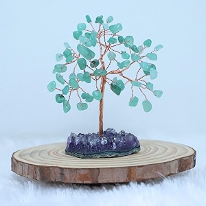 protective black tourmaline handmade natural gemstone tree for shielding and grounding energy in home decor green aventurine with am 63 beads