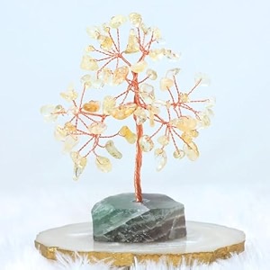 protective black tourmaline tree handmade natural gemstone tree for shielding and grounding energy in home decor crystal tree home decor citrine small tree 108 beads