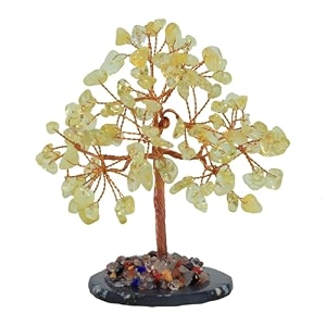 protective black tourmaline tree handmade natural gemstone tree for shielding and grounding energy in home decor crystal tree home decor citrine small tree 108 beads