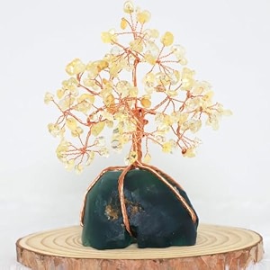 protective black tourmaline tree handmade natural gemstone tree for shielding and grounding energy in home decor crystal tree home decor citrine small tree 108 beads