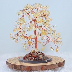 protective black tourmaline tree handmade natural gemstone tree for shielding and grounding energy in home decor crystal tree home decor citrine tree 162 beads
