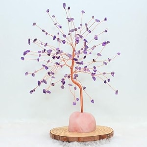 protective black tourmaline tree handmade natural gemstone tree for shielding and grounding energy in home decor crystal tree home decor amethyst 144 beads