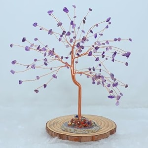 protective black tourmaline handmade natural gemstone tree for shielding and grounding energy in home decor amethyst 144 beads