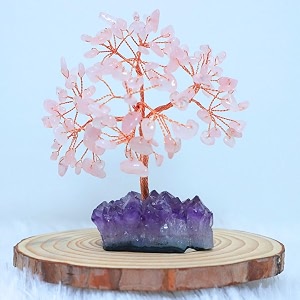 protective black tourmaline tree handmade natural gemstone tree for shielding and grounding energy in home decor crystal tree home decor rose quartz tree with fam 108 beads