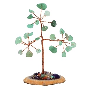 protective black tourmaline handmade natural gemstone tree for shielding and grounding energy in home decor green aventurine 27 beads