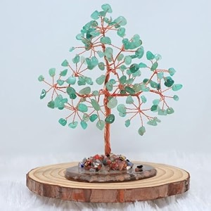 protective black tourmaline tree handmade natural gemstone tree for shielding and grounding energy in home decor crystal tree home decor green aventurine 126 beads