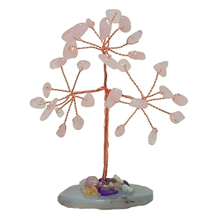 protective black tourmaline handmade natural gemstone tree for shielding and grounding energy in home decor rose quartz 27 beads