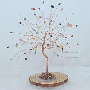 protective black tourmaline tree handmade natural gemstone tree for shielding and grounding energy in home decor crystal tree home decor seven chakra tree 144 beads