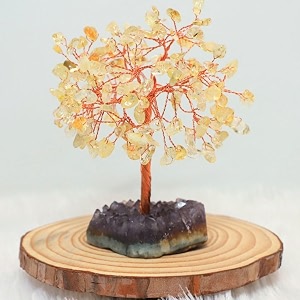 protective black tourmaline handmade natural gemstone tree for shielding and grounding energy in home decor citrine 162 beads