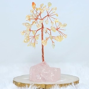 protective black tourmaline handmade natural gemstone tree for shielding and grounding energy in home decor citrine with rq 63 beads