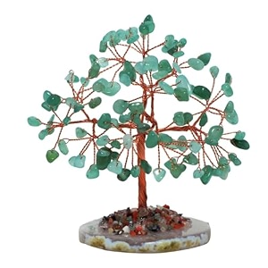 protective black tourmaline tree handmade natural gemstone tree for shielding and grounding energy in home decor crystal tree home decor green aventurine small tree 108 beads