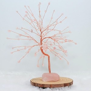 protective black tourmaline tree handmade natural gemstone tree for shielding and grounding energy in home decor crystal tree home decor rose quartz 144 beads