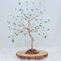 Protective Black Tourmaline Tree Handmade Natural Gemstone Tree for Shielding and Grounding Energy in Home Decor Crystal Tree Home Decor (Citrine Small Tree 108 Beads)