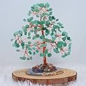 Protective Black Tourmaline Handmade Natural Gemstone Tree for Shielding and Grounding Energy in Home Decor (Green Aventurine 162 Beads)