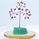 Protective Black Tourmaline Handmade Natural Gemstone Tree for Shielding and Grounding Energy in Home Decor (Amethyst Tree 27 Beads)
