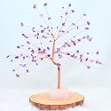 Protective Black Tourmaline Tree Handmade Natural Gemstone Tree for Shielding and Grounding Energy in Home Decor Crystal Tree Home Decor (Amethyst 108 Beads)