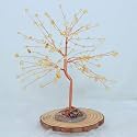Protective Black Tourmaline Tree Handmade Natural Gemstone Tree for Shielding and Grounding Energy in Home Decor Crystal Tree Home Decor (Citrine Small Tree 108 Beads)