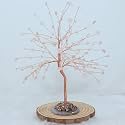 Protective Black Tourmaline Tree Handmade Natural Gemstone Tree for Shielding and Grounding Energy in Home Decor Crystal Tree Home Decor (Rose Quartz Tree 144 Beads)
