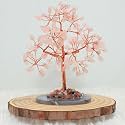 Protective Black Tourmaline Handmade Natural Gemstone Tree for Shielding and Grounding Energy in Home Decor (Rose Quartz 126 Beads)