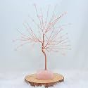 Protective Black Tourmaline Tree Handmade Natural Gemstone Tree for Shielding and Grounding Energy in Home Decor Crystal Tree Home Decor (Rose Quartz 108 Beads)
