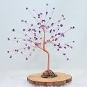 Protective Black Tourmaline Tree Handmade Natural Gemstone Tree for Shielding and Grounding Energy in Home Decor Crystal Tree Home Decor (Amethyst Tree CP 108 Beads)