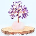 Protective Black Tourmaline Tree Handmade Natural Gemstone Tree for Shielding and Grounding Energy in Home Decor Crystal Tree Home Decor (Amethyst Tree with RQ 108 Beads)
