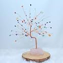Protective Black Tourmaline Handmade Natural Gemstone Tree for Shielding and Grounding Energy - Home Decor (Seven Chakra 108 Beads)