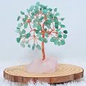 Protective Black Tourmaline Tree - Handmade Natural Gemstone for Shielding and Grounding Energy - Home Decor (Green Aventurine With RQ 108 Beads)