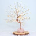 Protective Black Tourmaline Handmade Natural Gemstone Tree for Shielding and Grounding Energy in Home Decor (Citrine 144 Beads)