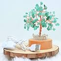 Protective Black Tourmaline Tree Handmade Natural Gemstone Tree for Shielding and Grounding Energy in Home Decor Crystal Tree Home Decor (Citrine Small Tree 108 Beads)
