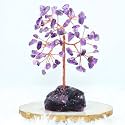 Protective Black Tourmaline Tree Handmade Natural Gemstone Tree for Shielding and Grounding Energy in Home Decor Crystal Tree Home Decor (Citrine Small Tree 108 Beads)