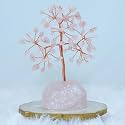 Protective Black Tourmaline Tree Handmade Natural Gemstone Tree for Shielding and Grounding Energy in Home Decor Crystal Tree Home Decor (Rose Quartz with RQ 63 Beads)