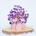 Protective Black Tourmaline Tree Handmade Natural Gemstone Tree for Shielding and Grounding Energy in Home Decor Crystal Tree Home Decor (Citrine Small Tree 108 Beads)