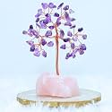 Protective Black Tourmaline Tree Handmade Natural Gemstone Tree for Shielding and Grounding Energy in Home Decor Crystal Tree Home Decor (Citrine Small Tree 108 Beads)