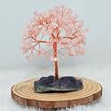 Protective Black Tourmaline Tree Handmade Natural Gemstone Tree for Shielding and Grounding Energy in Home Decor Crystal Tree Home Decor (Rose Quartz 162 Beads)