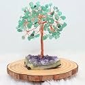 Protective Black Tourmaline Tree Handmade Natural Gemstone Tree for Shielding and Grounding Energy in Home Decor Crystal Tree Home Decor (Citrine Small Tree 108 Beads)