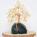 Protective Black Tourmaline Tree Handmade Natural Gemstone Tree for Shielding and Grounding Energy in Home Decor Crystal Tree Home Decor (Citrine Small Tree 108 Beads)