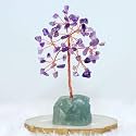 Protective Black Tourmaline Tree Handmade Natural Gemstone Tree for Shielding and Grounding Energy in Home Decor Crystal Tree Home Decor (Amethyst with GA 63 Beads)