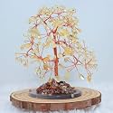 Protective Black Tourmaline Tree Handmade Natural Gemstone Tree for Shielding and Grounding Energy in Home Decor Crystal Tree Home Decor (Citrine Tree 162 Beads)