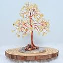 Protective Black Tourmaline Handmade Natural Gemstone Tree for Shielding and Grounding Energy in Home Decor (Citrine 126 Beads)