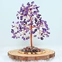 Protective Black Tourmaline Handmade Natural Gemstone Tree for Shielding and Grounding Energy in Home Decor (Amethyst Tree 162 Beads)