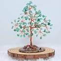 Protective Black Tourmaline Tree Handmade Natural Gemstone Tree for Shielding and Grounding Energy in Home Decor Crystal Tree Home Decor (Green Aventurine 126 Beads)