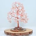 Protective Black Tourmaline Tree Handmade Natural Gemstone Tree for Shielding and Grounding Energy in Home Decor Crystal Tree Home Decor (Rose Quartz Tree 162 Beads)